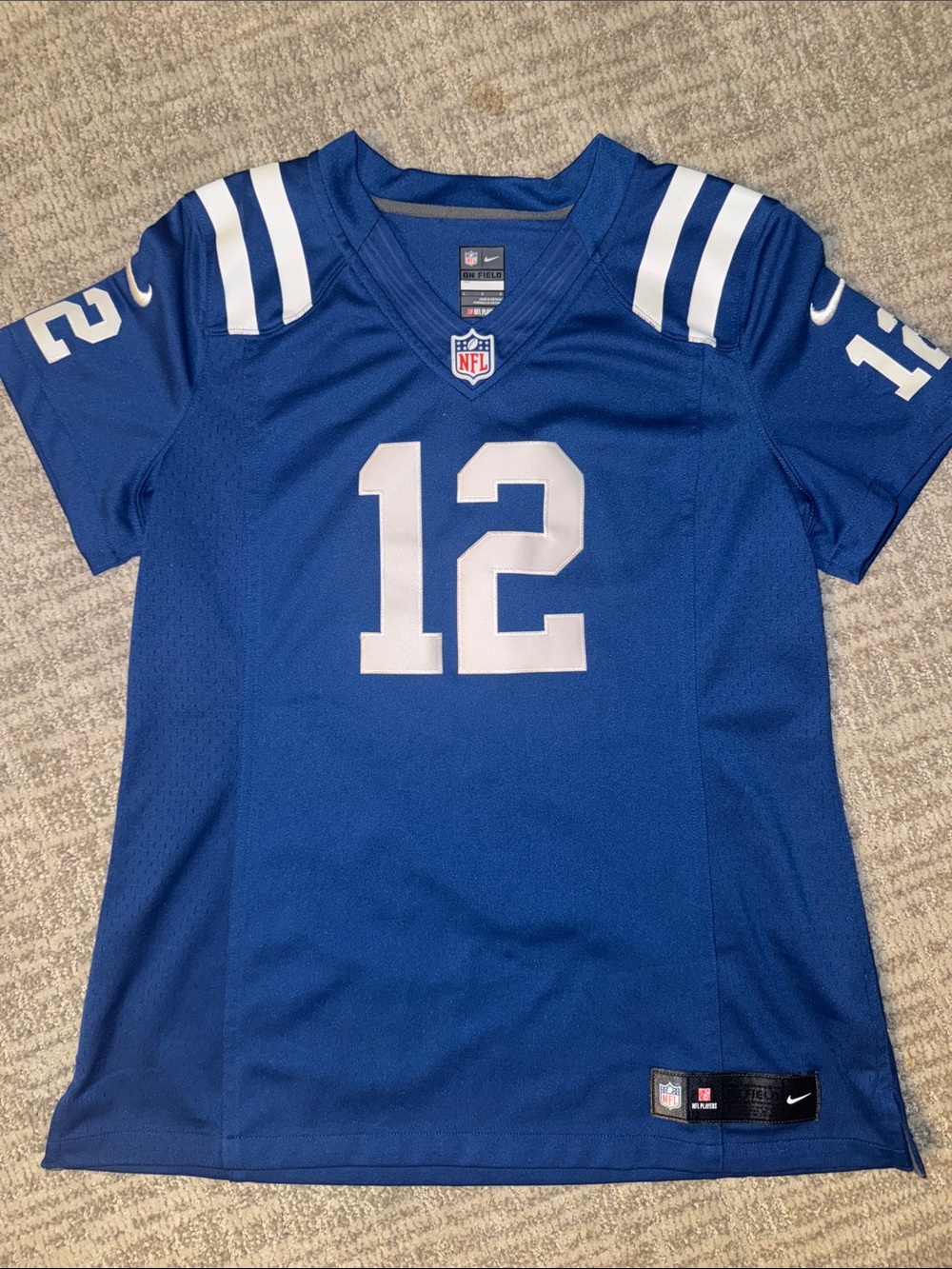 Nike Luck #12 Indianapolis Colts stitched jersey large women’s embroidered NFL